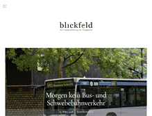 Tablet Screenshot of blickfeld-wuppertal.de